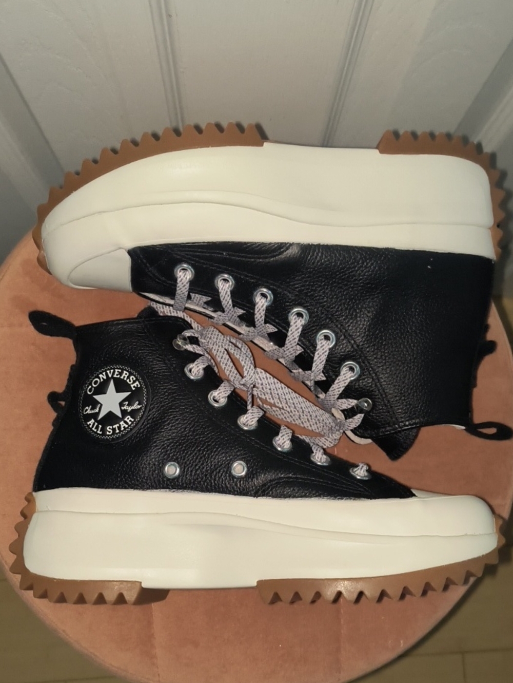 Converse Run Star Hike Hi Platform Leather Hi-Top Sneakers Size 7 A12897C - Picture 3 of 8